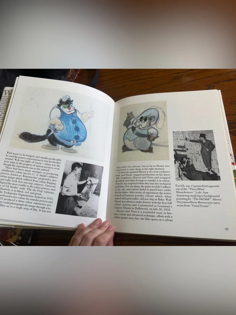 Vintage 1987 Walt Disney's World of Fantasy Hardcover Animation Mickey
